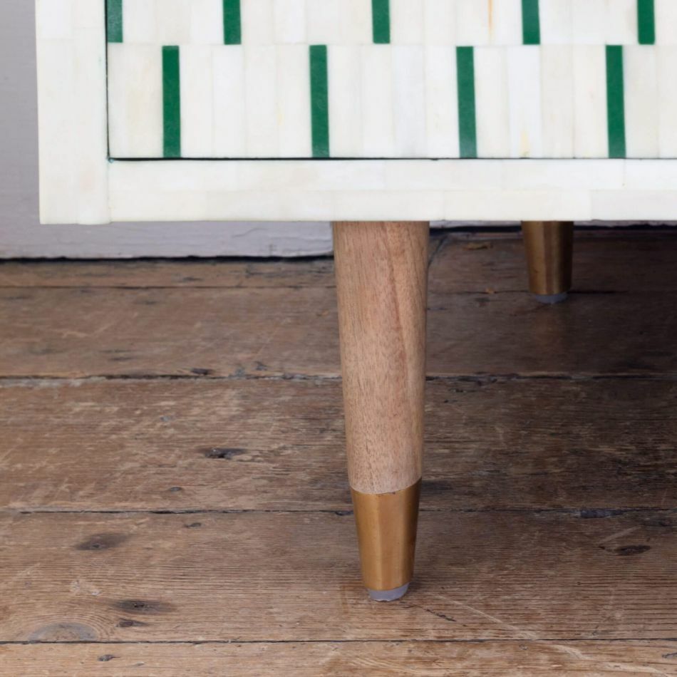Bone Inlay Bedside Table (Night Stand, End Table)