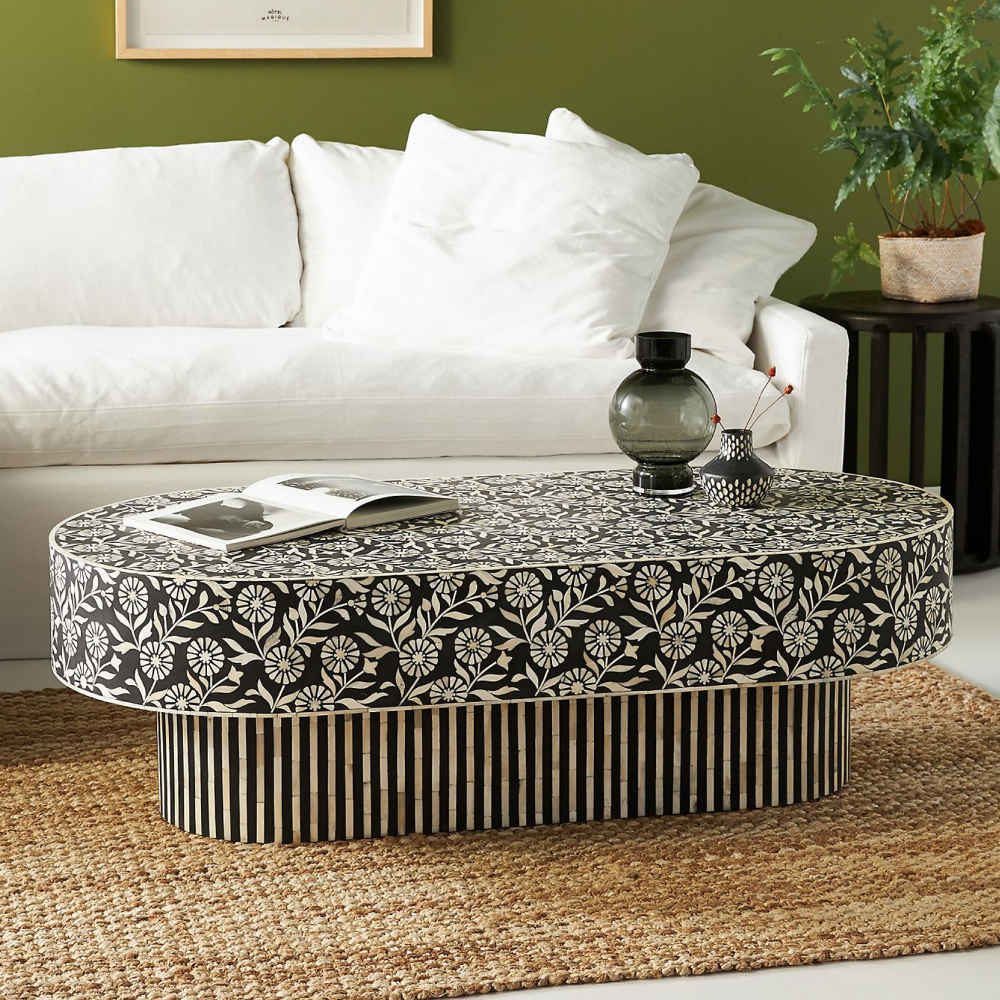 Bone Inlay Coffee Table