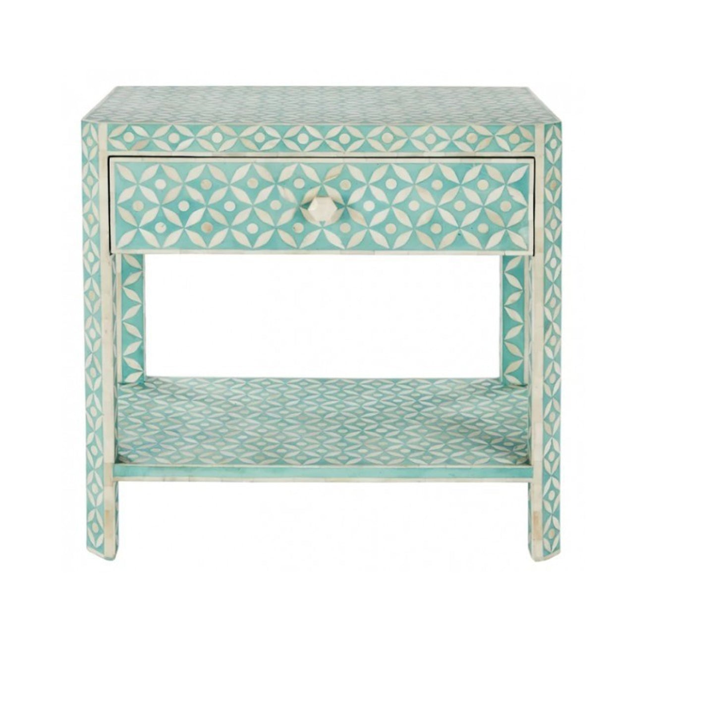 Bone Inlay Bedside Table (Night Stand, End Table)