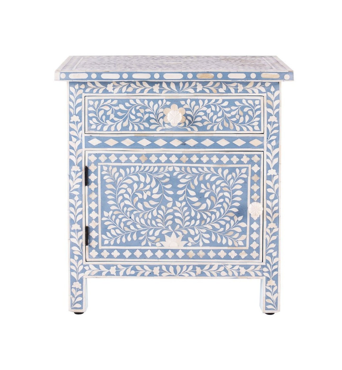 Bone Inlay Bedside Table (Night Stand, End Table)