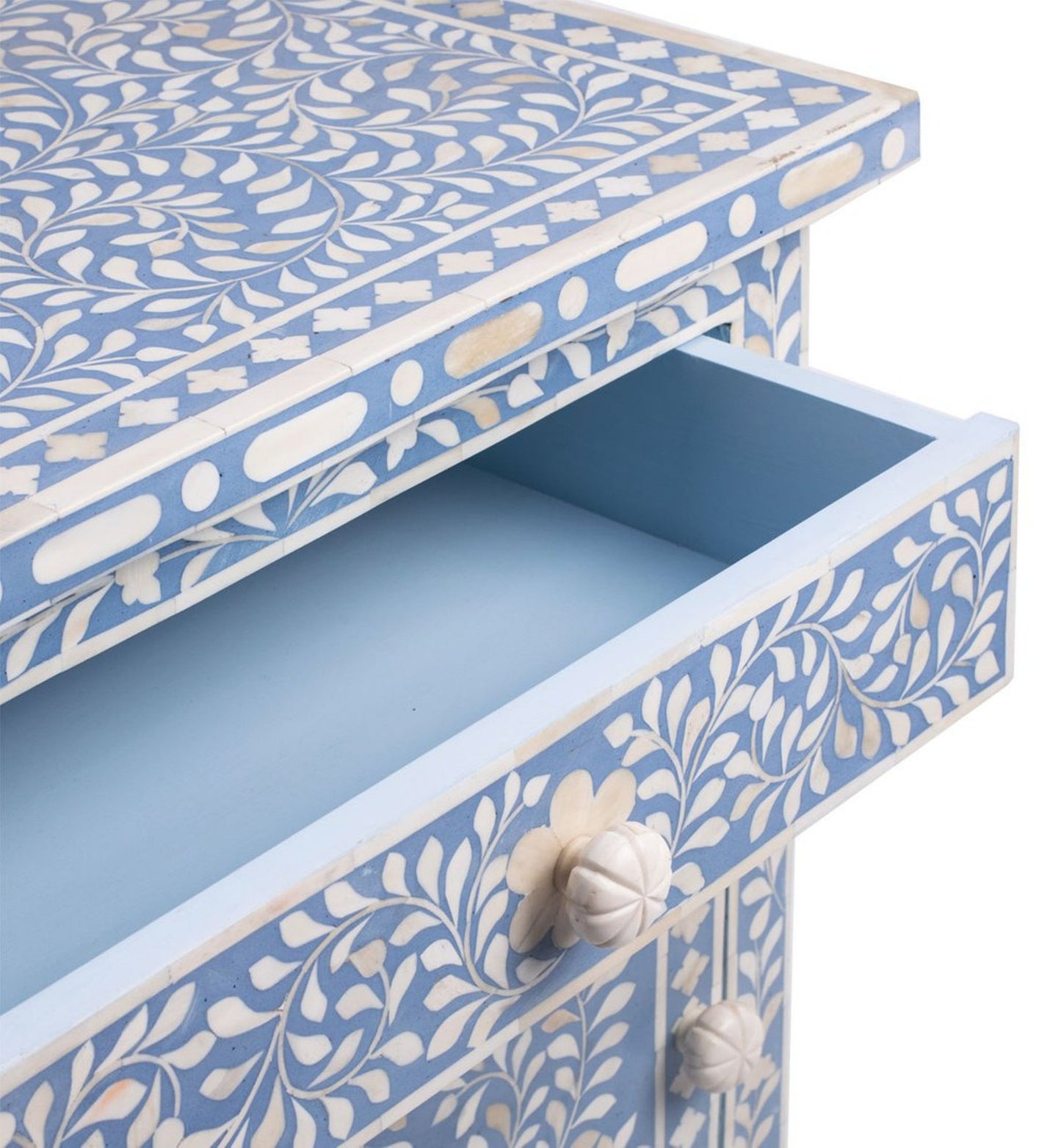 Bone Inlay Bedside Table (Night Stand, End Table)
