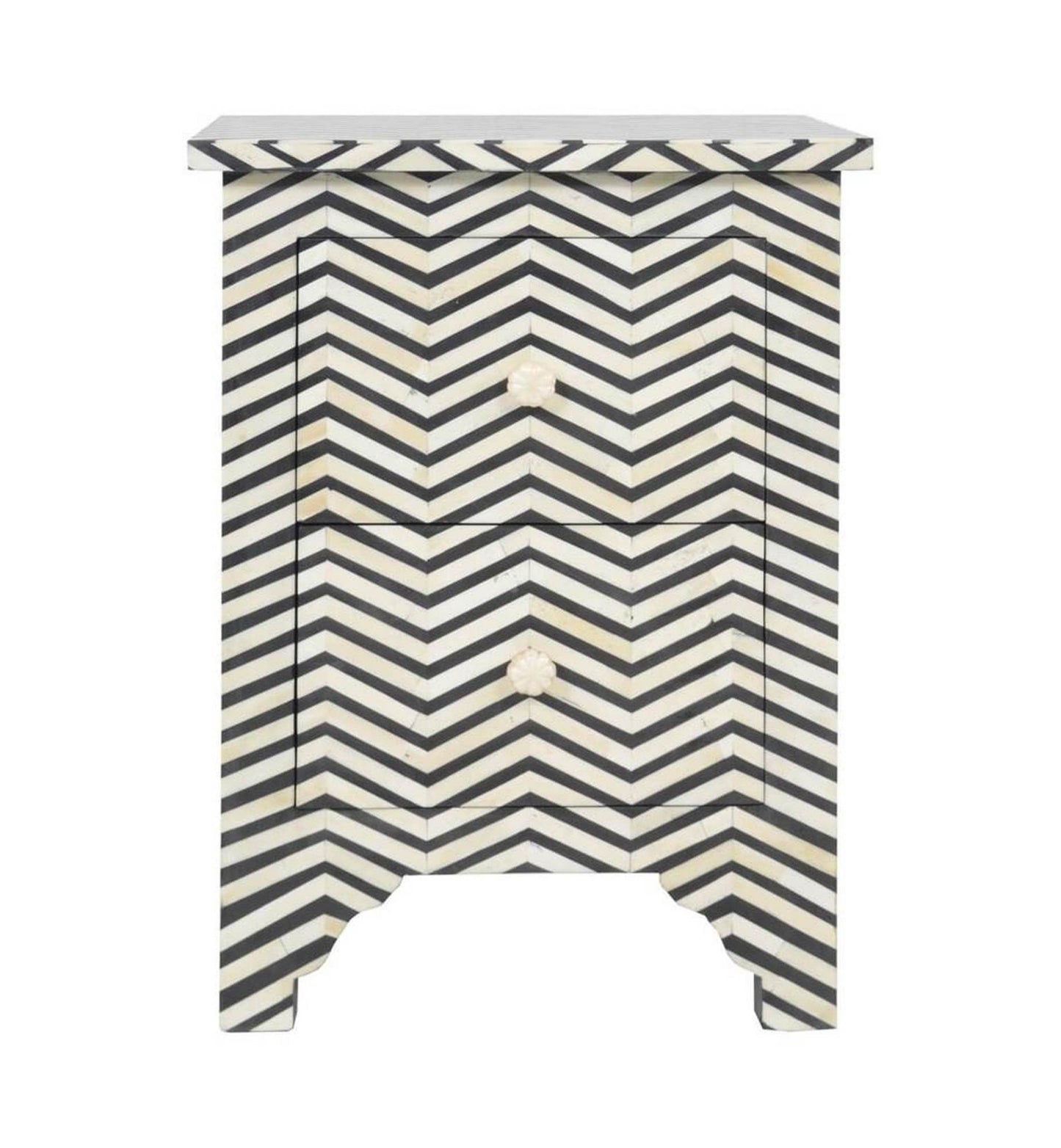 Bone Inlay Bedside Table (Night Stand, End Table)