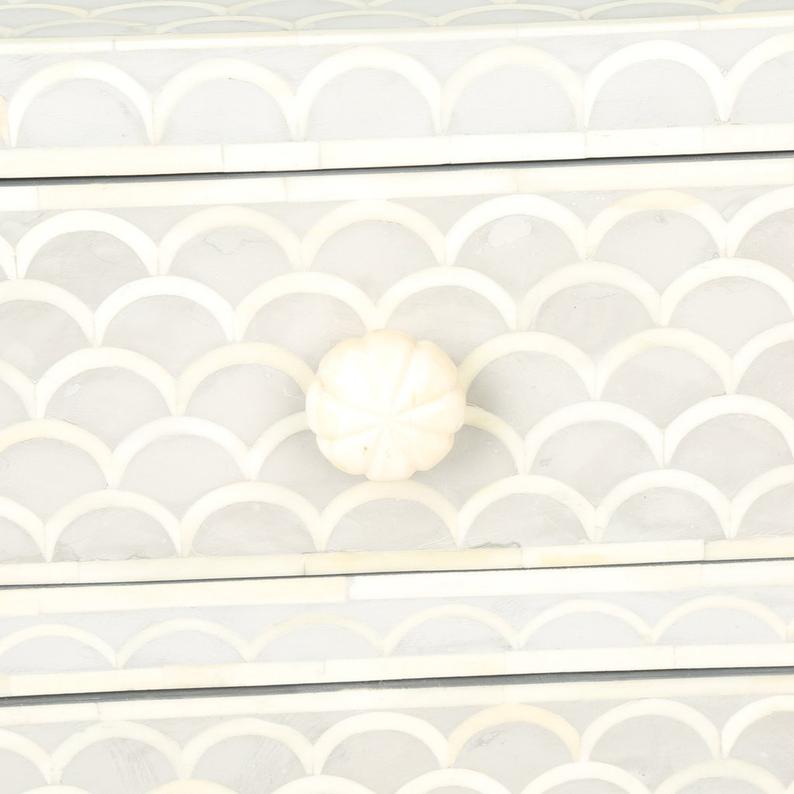 Bone Inlay Bedside Table (Night Stand, End Table)