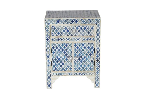 Bone Inlay Bedside Table (Night Stand, End Table)