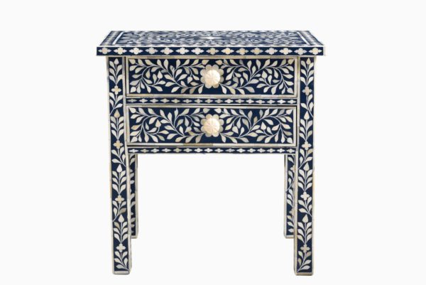 Bone Inlay Bedside Table (Night Stand, End Table)