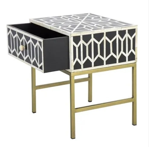 BONE INLAY BEDSIDE BDSTB032