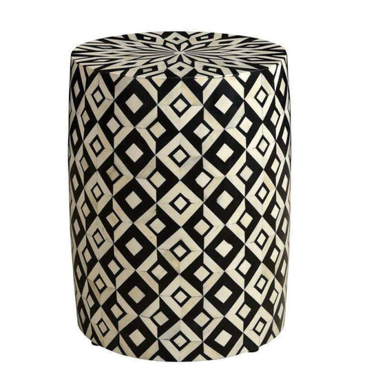 BONE INLAY END TABLE ETB016