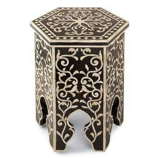 BONE INLAY END TABLE ETB017