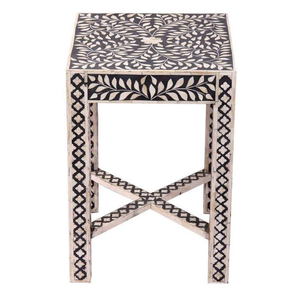 BONE INLAY END TABLE ETB004