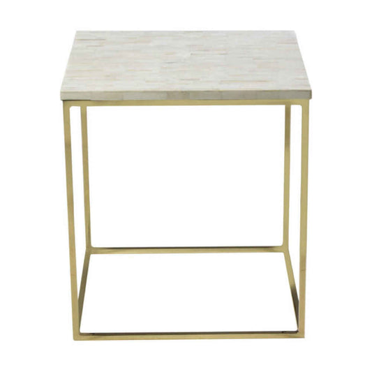 BONE INLAY END TABLE ETB007