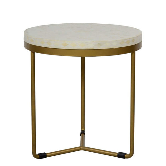 BONE INLAY END TABLE ETB024