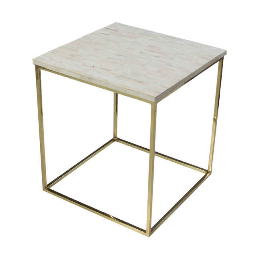 BONE INLAY END TABLE ETB007