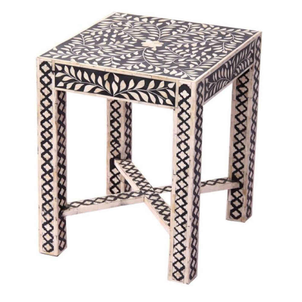 BONE INLAY END TABLE ETB004