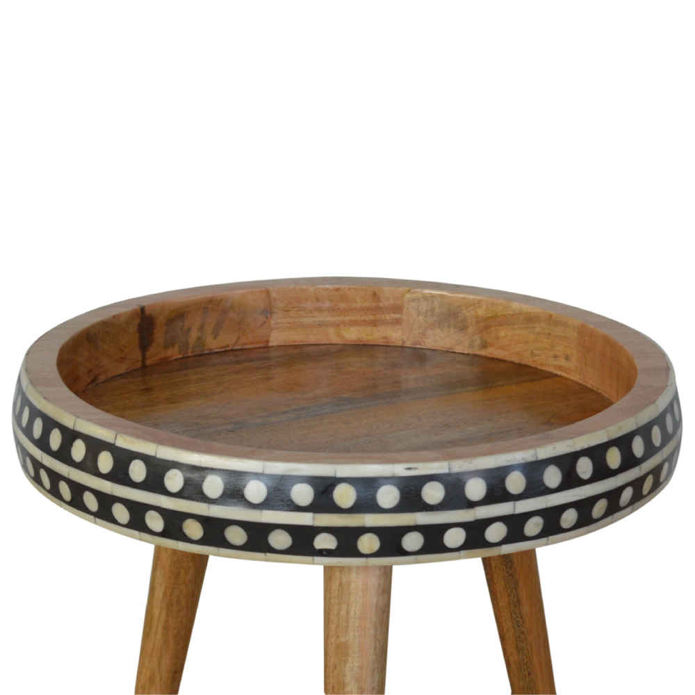 BONE INLAY END TABLE ETB002