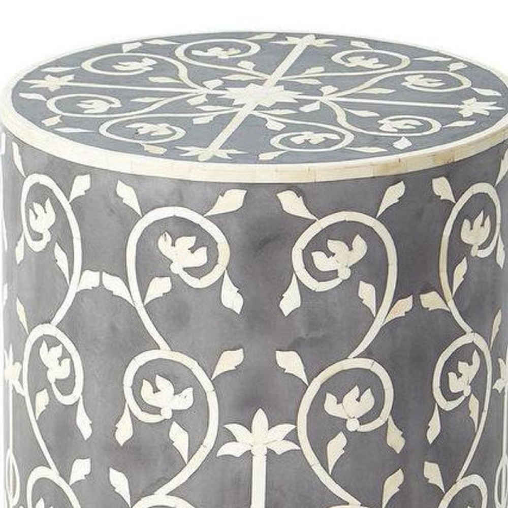 BONE INLAY END TABLE ETB013