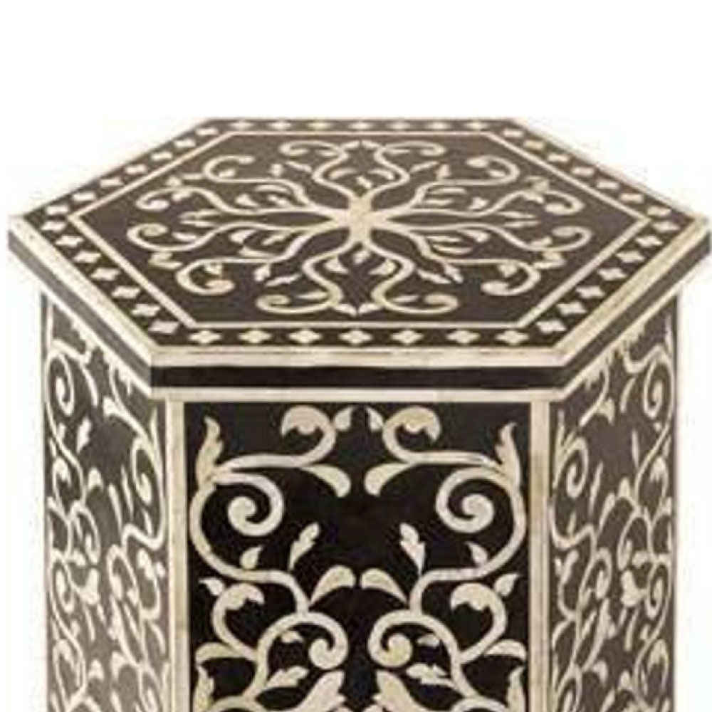 BONE INLAY END TABLE ETB017