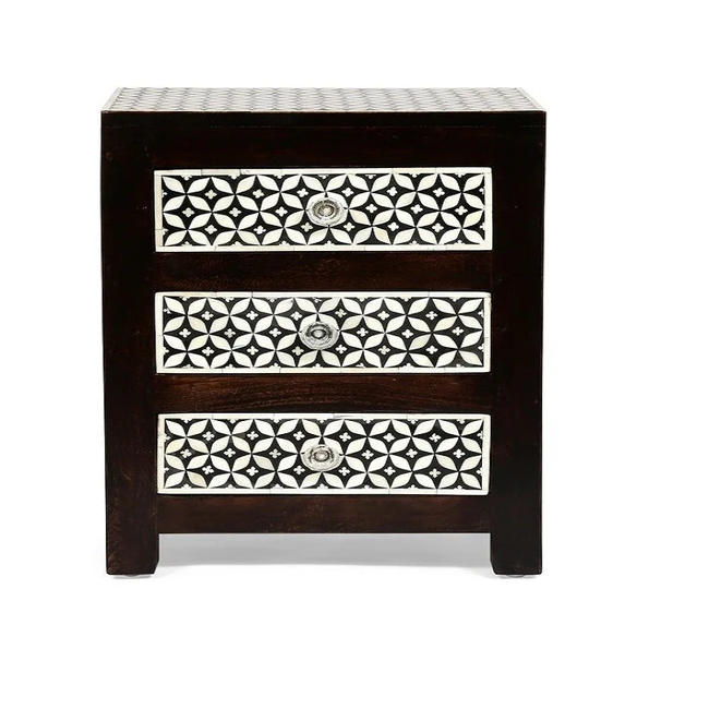 BONE INLAY BEDSIDE BDSTB003