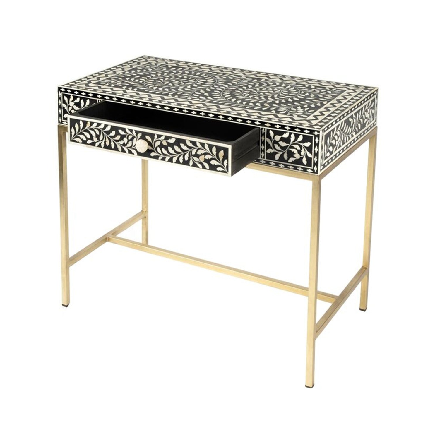 Bone Inlay Console Table