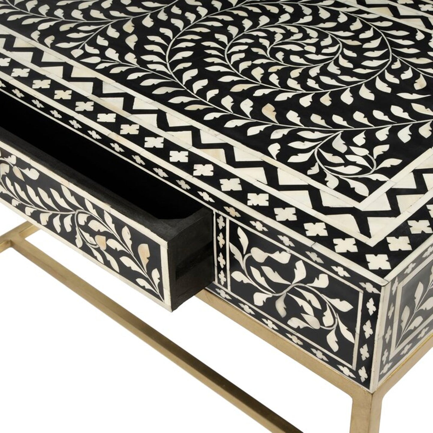 Bone Inlay Console Table