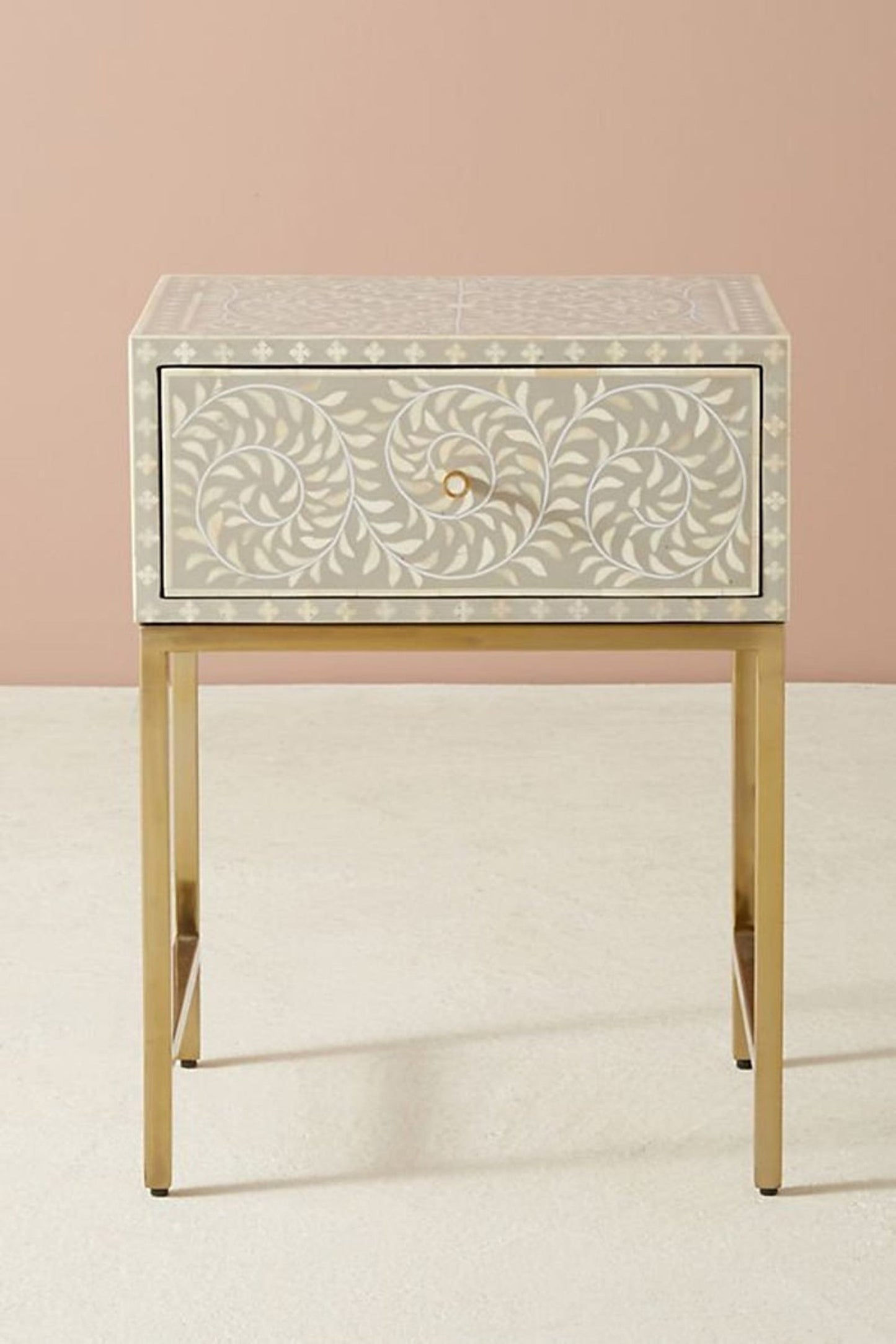 BONE INLAY BEDSIDE BDSTB011