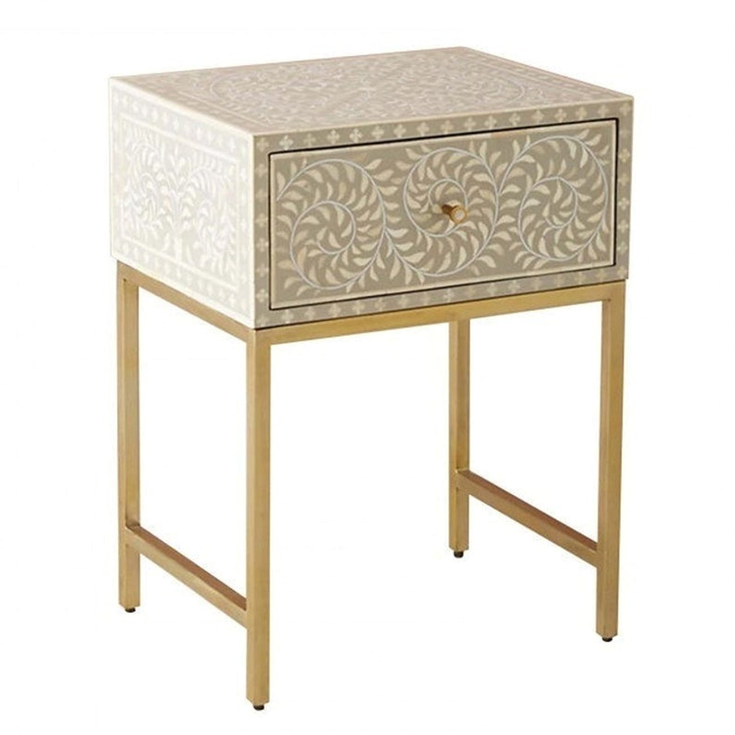 BONE INLAY BEDSIDE BDSTB011