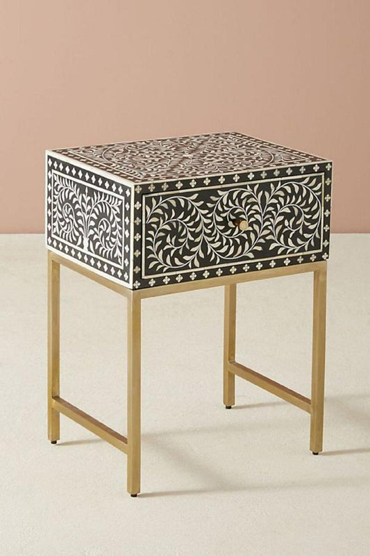 BONE INLAY BEDSIDE BDSTB013