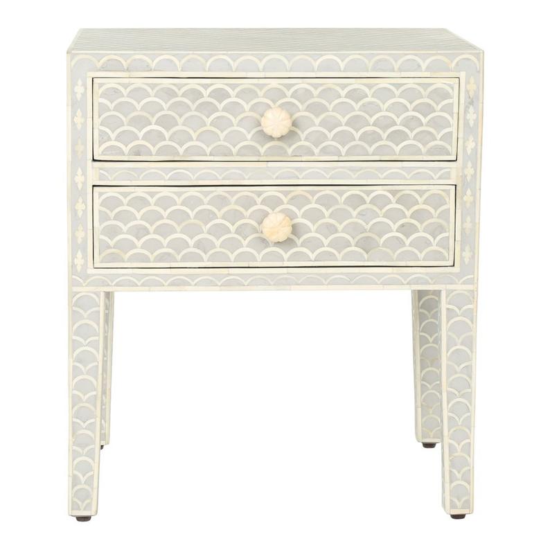 BONE INLAY BEDSIDE BDSTB023